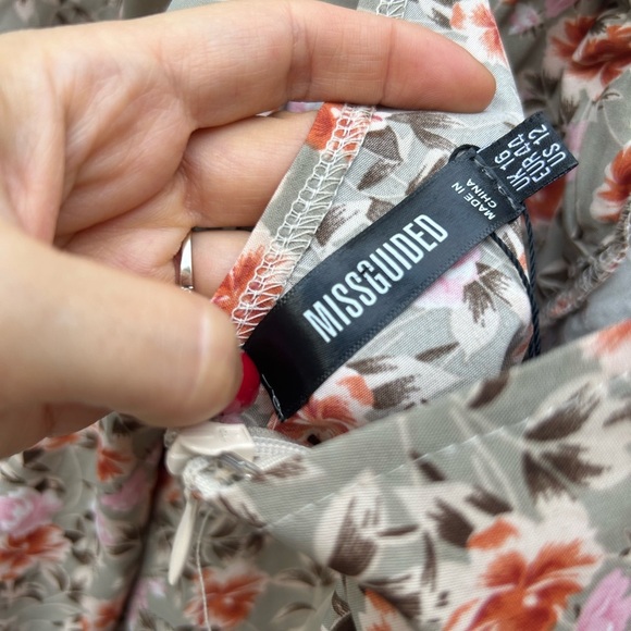 Missguided floral maxi dress 12 multi cottage core prairie coquette milk maid - Picture 6 of 14